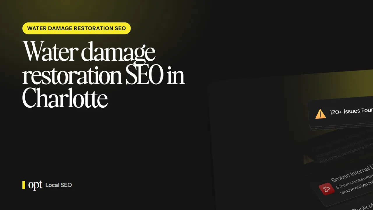 Water damage restoration SEO in Charlotte, NC