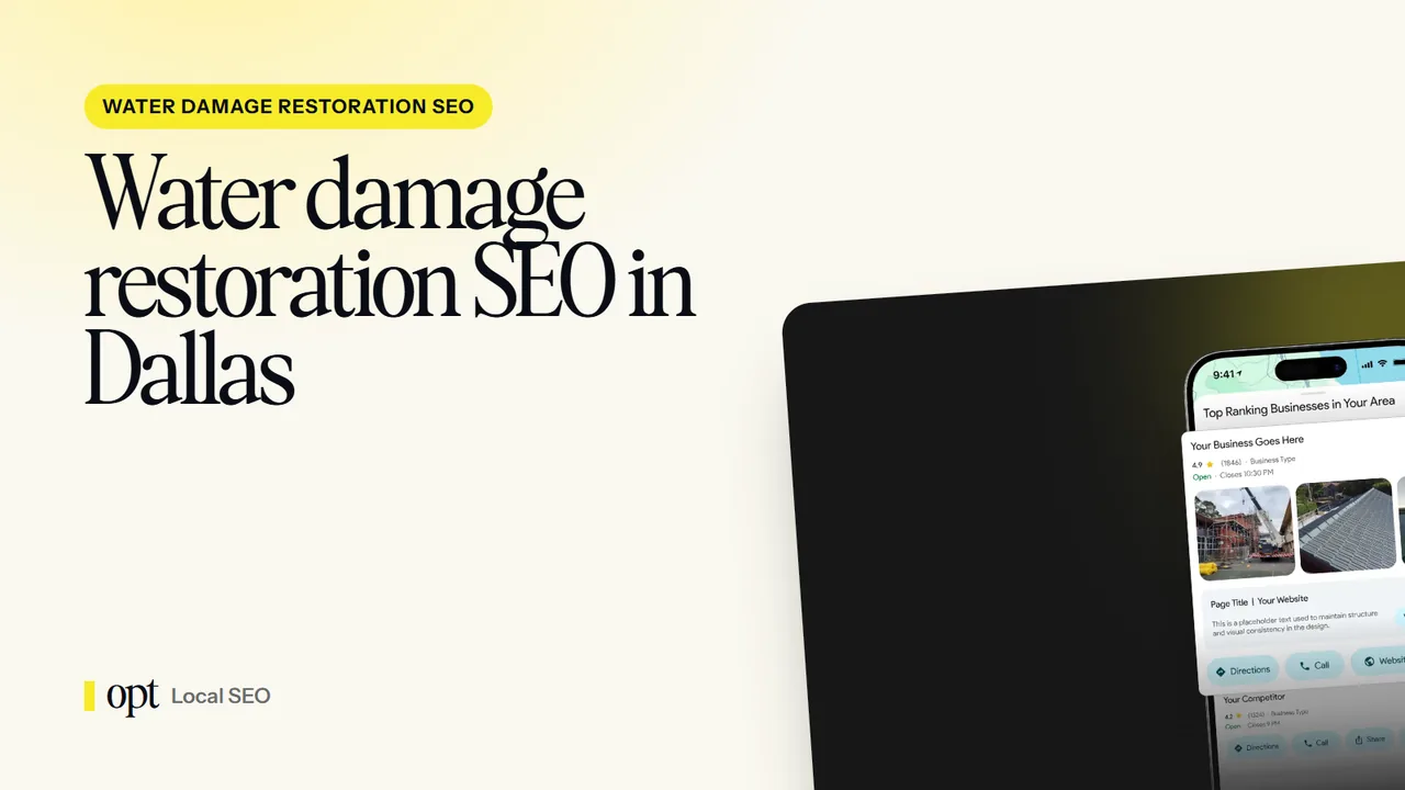 Water damage restoration SEO in Dallas, TX