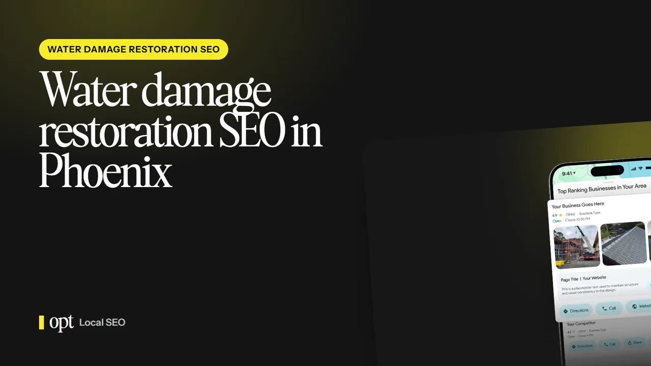 Water damage restoration SEO in Phoenix, AZ