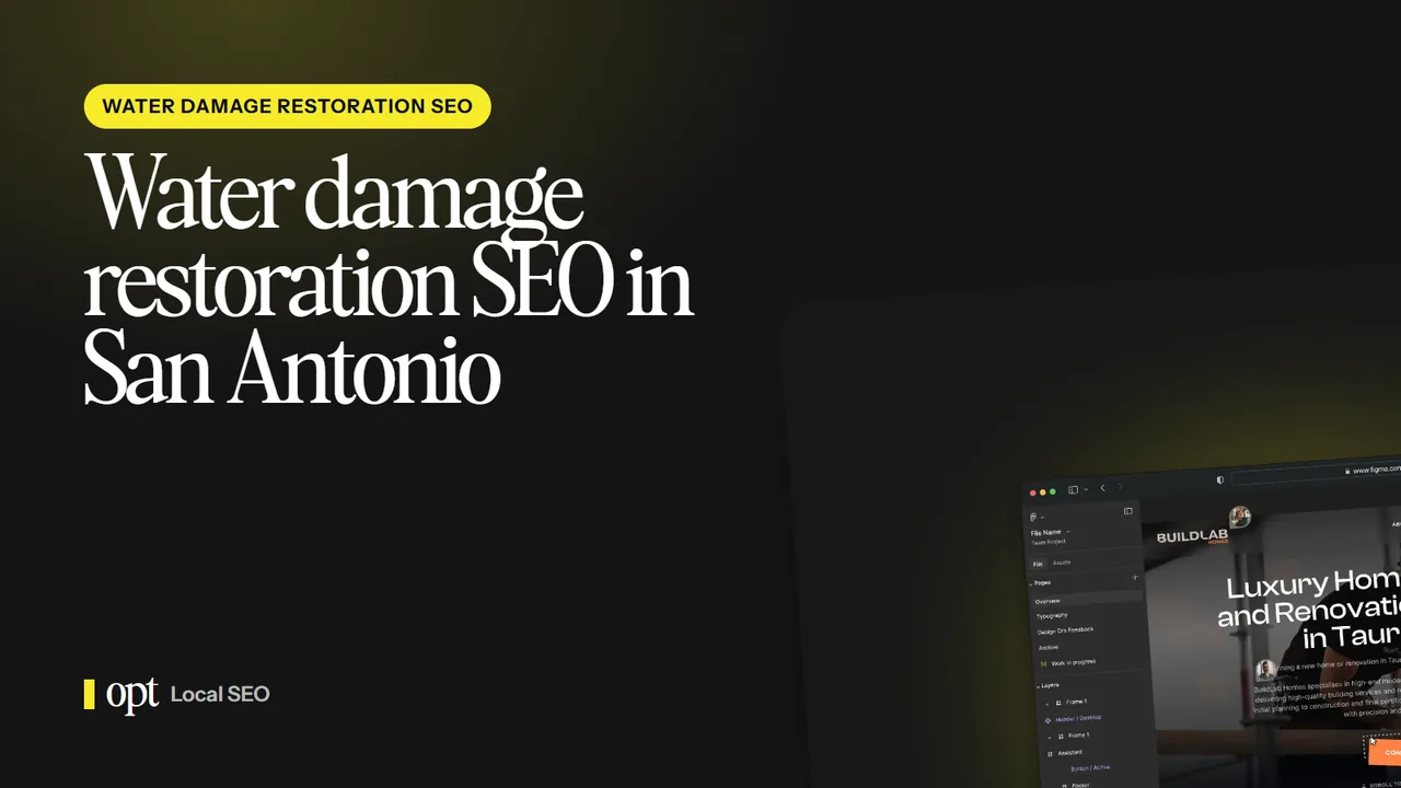 Water damage restoration SEO in San Antonio, TX