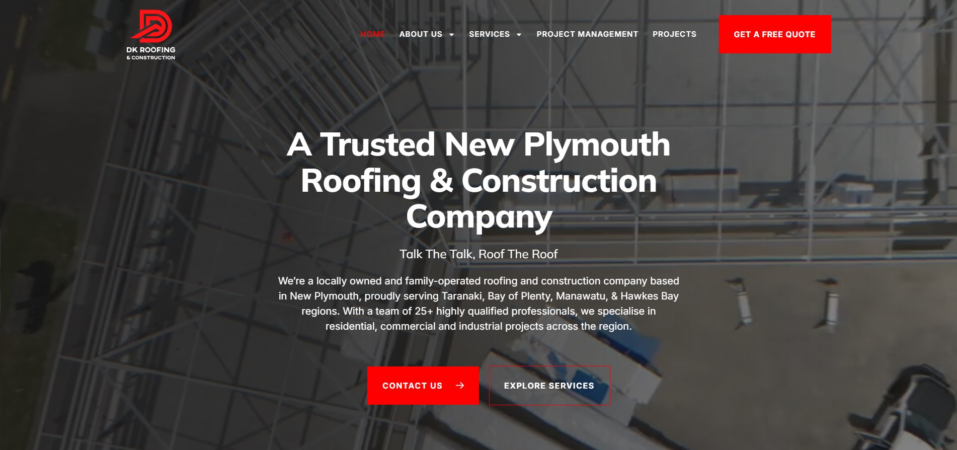 DK Roofing Hero
